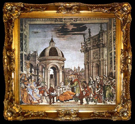 framed  Filippino Lippi St John the Evangelist Resuscitating Druisana, ta009-2